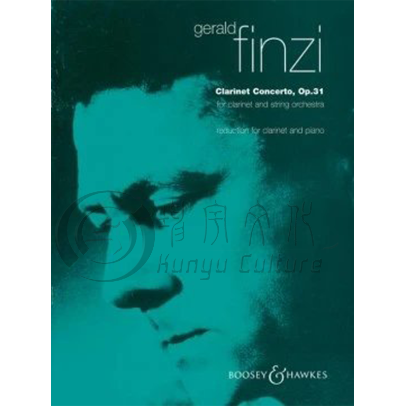 芬齐单簧管协奏曲 Op31单簧管和钢琴博浩乐谱书 Finzi Clarinet Concerto for Clarinet and String Orcehstra BH2300038-图3