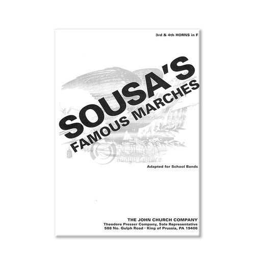 有名苏萨进行曲集 F调圆号3和4 Fischer 费舍尔原版乐谱书 Sousas Famous Marches for 3rd and 4th Horns in F 42540076 - 图3