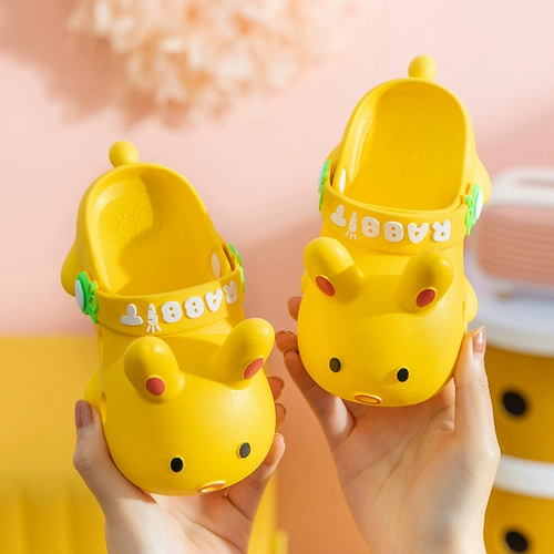 唯继 Детский нескользящий мультяшный кролик, слайдеры, тапочки, обувь, семейный стиль