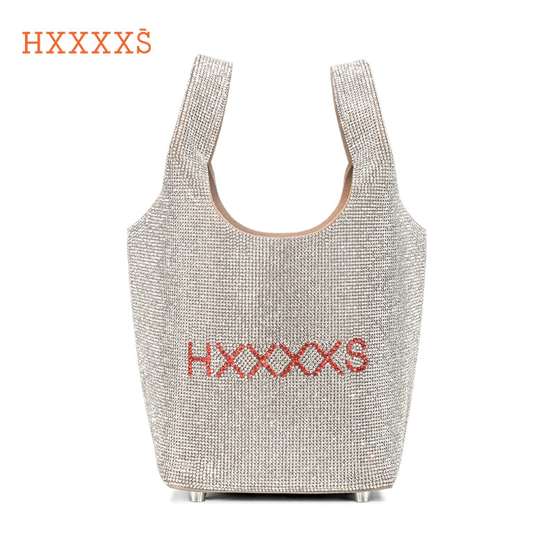 hxxxxs恶搞满钻菜篮子水钻水桶包 HXXXXS女士包袋