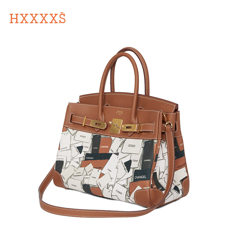 hxxxxs甜酷恶搞涂鸦标签款30铂金包 HXXXXS女士包袋