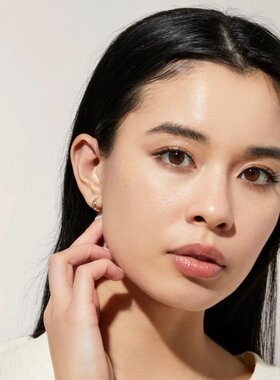 analuisa欧美银女素圈耳环NATE