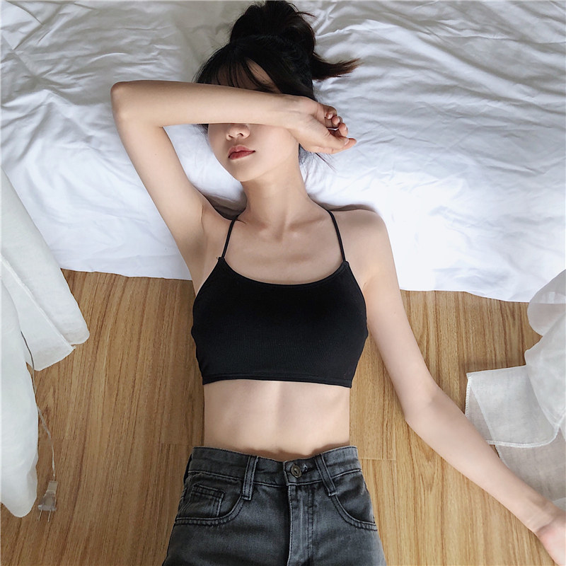 交叉美背防走光学生小背心内衣带 钊莹抹胸