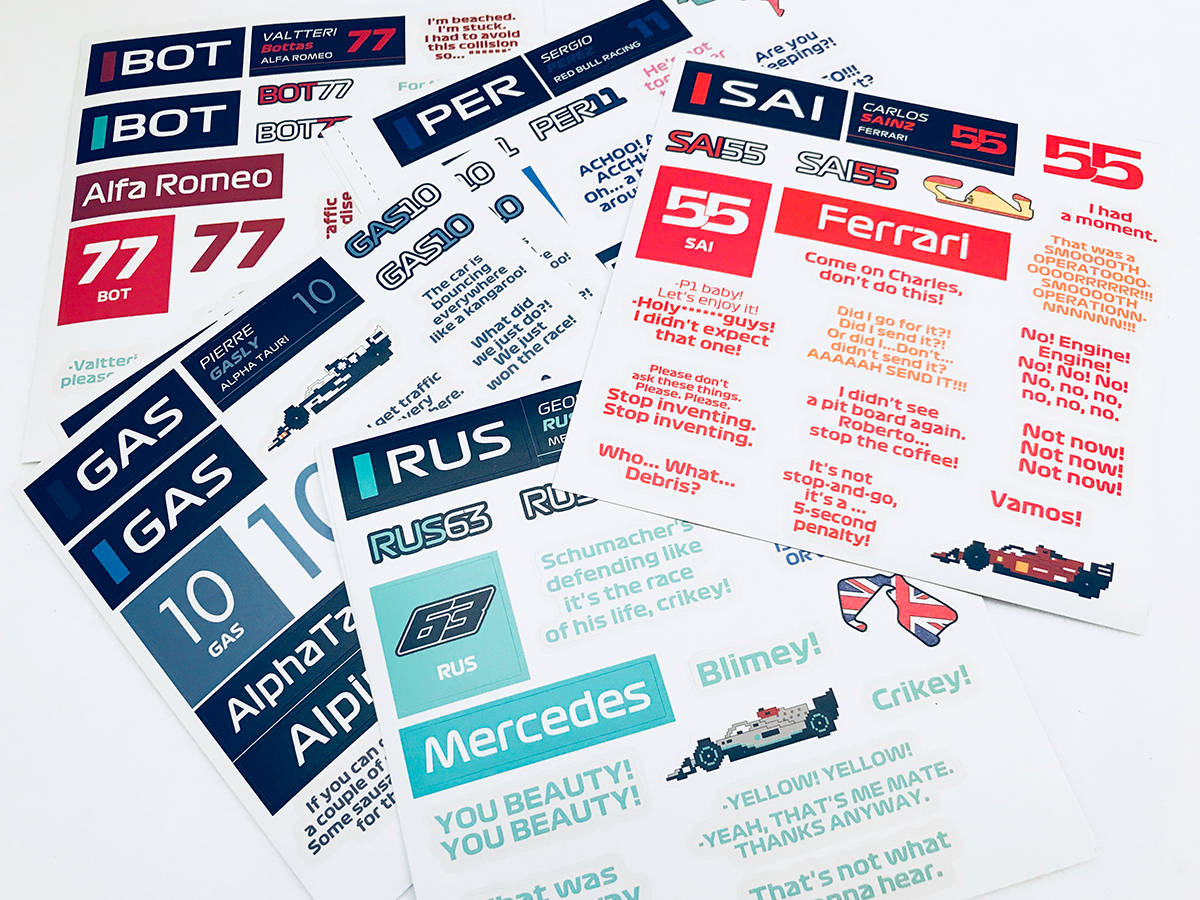 【热卖】不干胶贴纸 汉密尔顿阿隆索维特尔周冠宇Max F1车手主题,淘宝优惠券,粉丝福利购,淘宝优惠卷