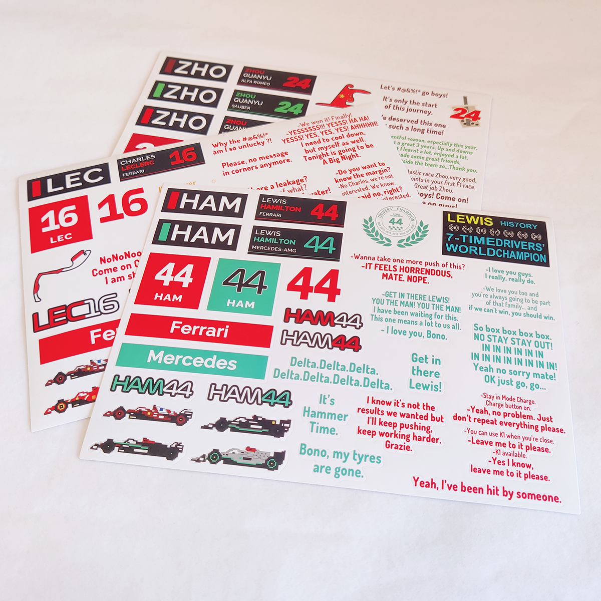 【贴纸】F1车手主题 铜版纸不干胶 2025更新款 潘潘乐扣老汉罗素,淘宝优惠券,粉丝福利购,淘宝优惠卷