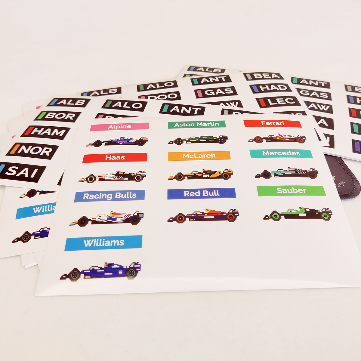 【贴纸】2025赛季 F1车队和车手标签 不干胶手帐贴纸 亮光表面,淘宝优惠券,粉丝福利购,淘宝优惠卷