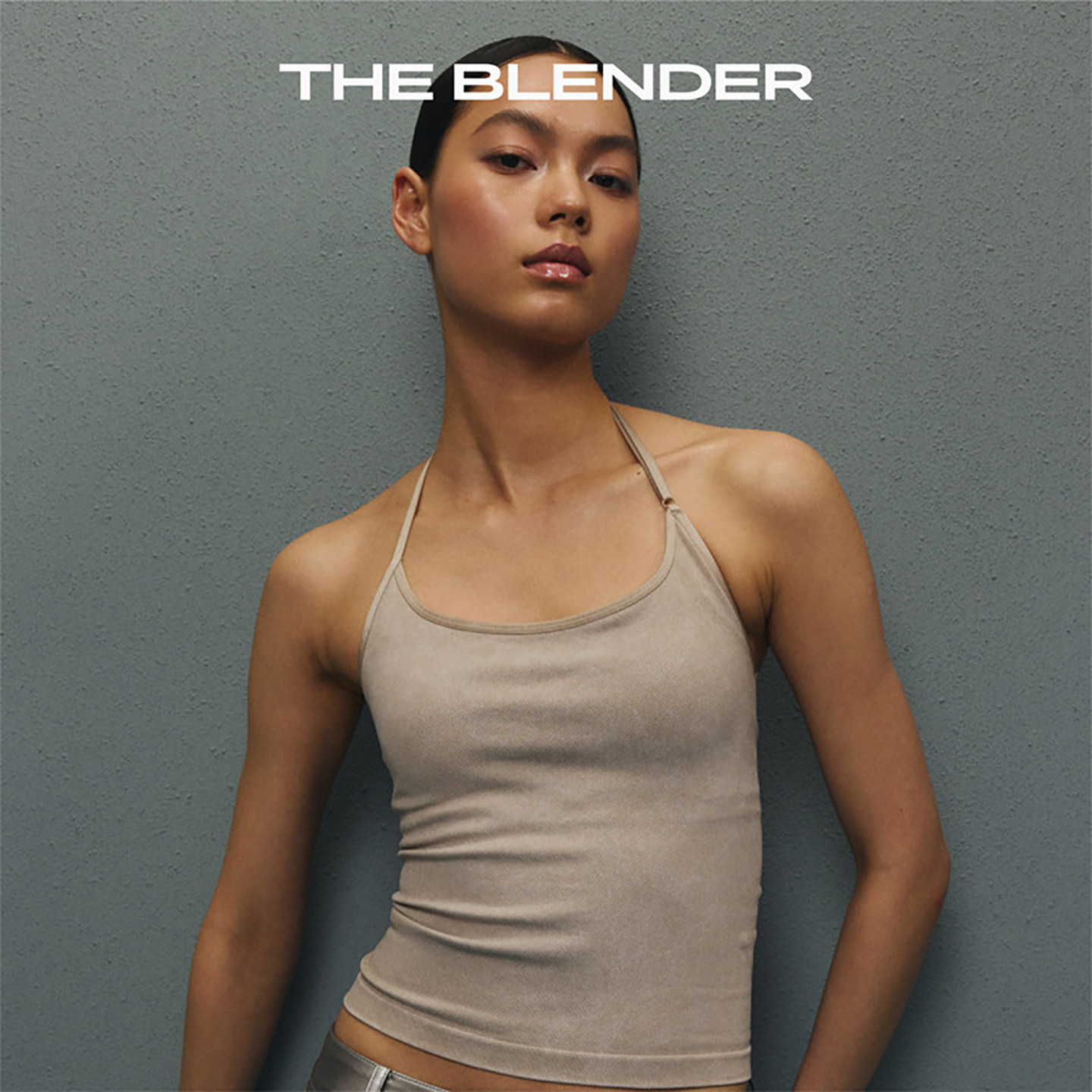 The Blender砂洗肤感牛仔无缝美背固定胸垫挂脖吊带背心女士,淘宝优惠券,粉丝福利购,淘宝优惠卷