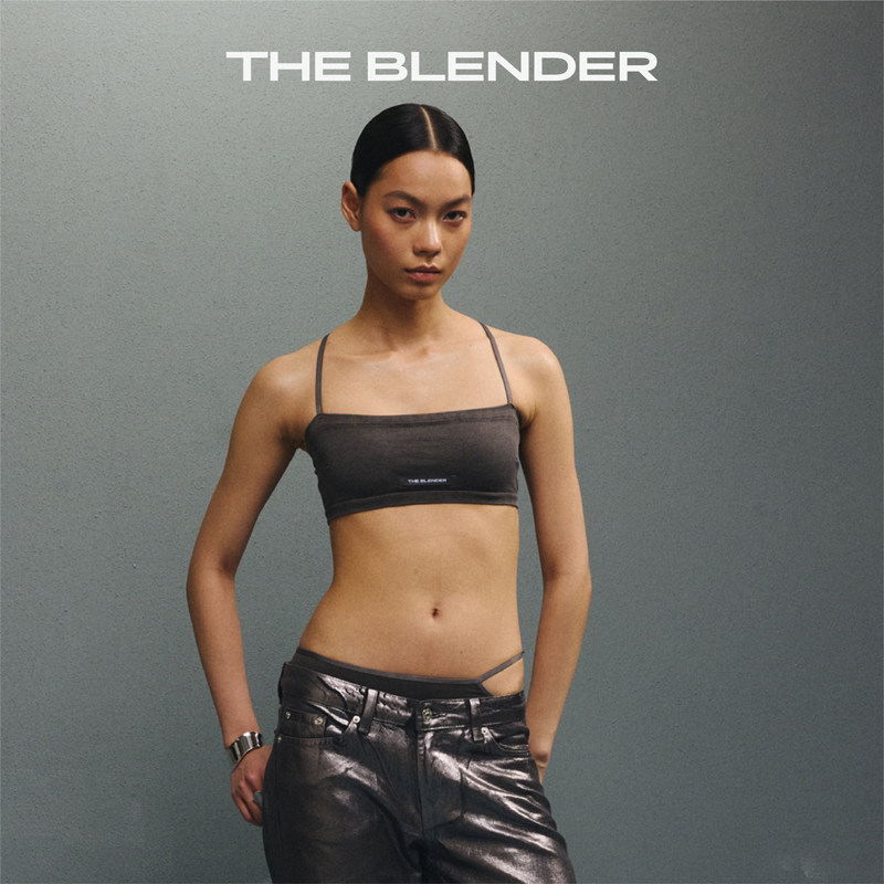 The Blender砂洗肤感牛仔可拆卸胸垫美背抹胸细肩带内衣女士,淘宝优惠券,粉丝福利购,淘宝优惠卷