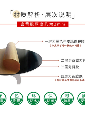 亚克力立体教室背景墙贴纸定制