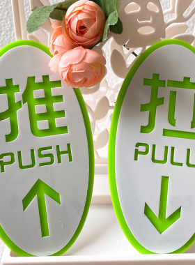 健康养生馆立体推拉牌移字门牌