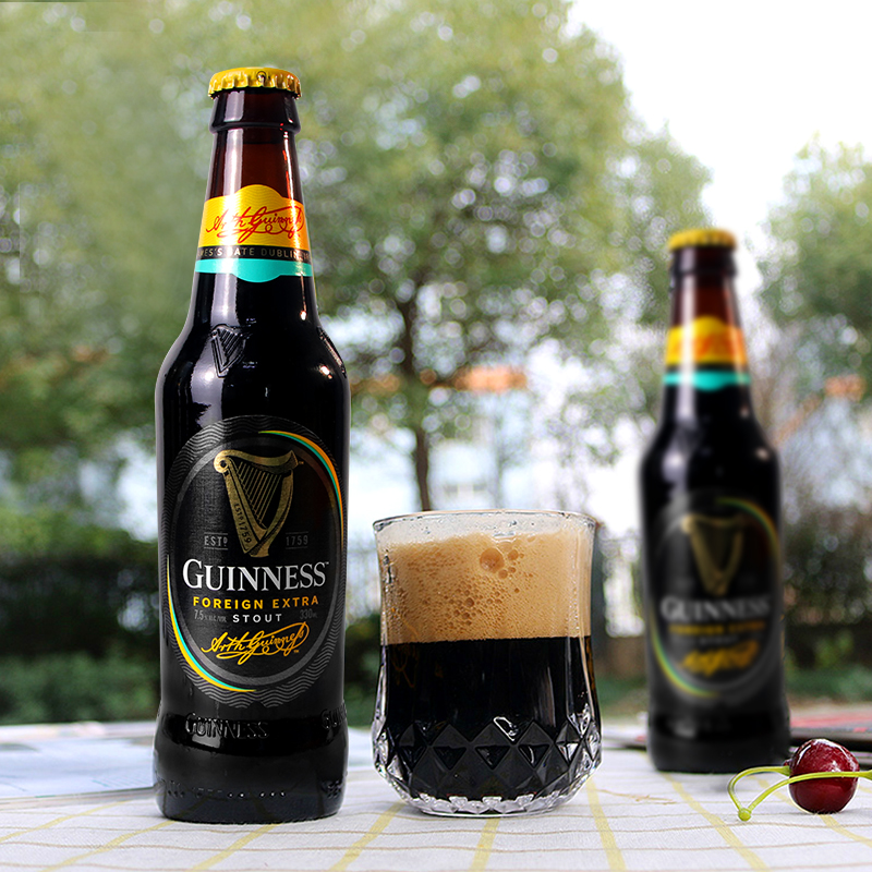 爱尔兰进口GUINNESS 健力士黑啤特酿黑啤酒330ml*6瓶7.5度 - 图0