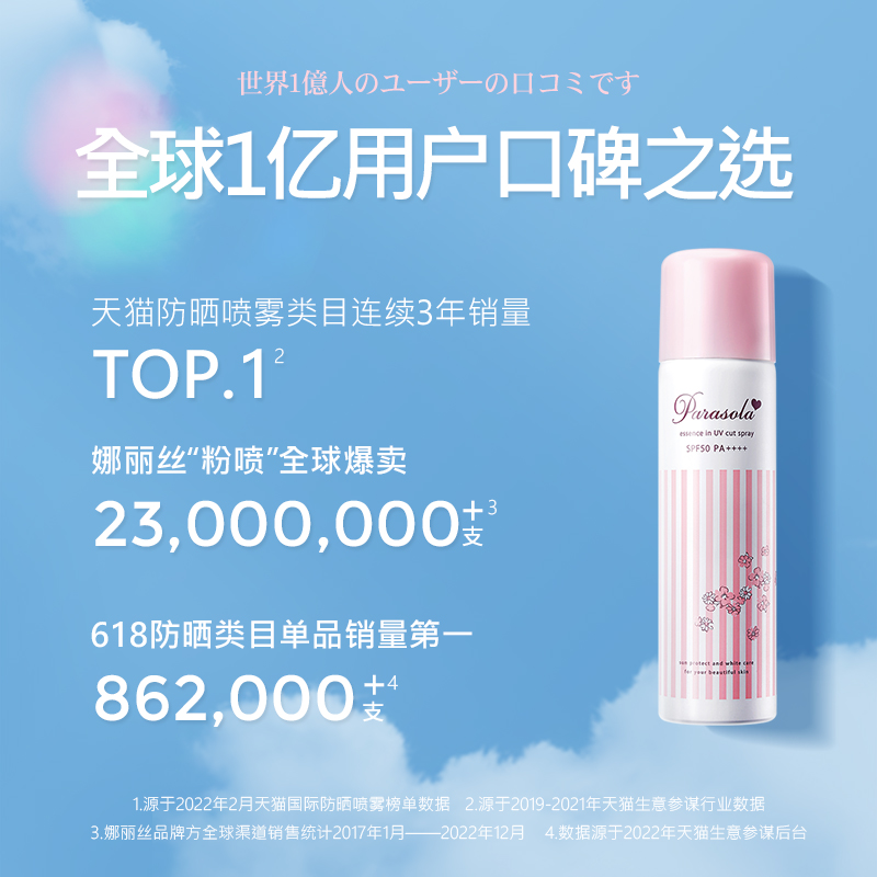 【鞠婧祎推荐】娜丽丝防晒喷雾男女 娜丽丝化妆品防晒喷雾