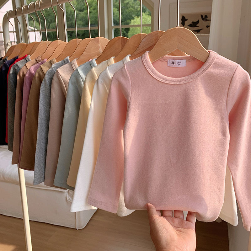 儿童纯棉秋衣男女童秋冬上衣修身长袖圆领打底衫宝宝弹力保暖内搭,淘宝优惠券,粉丝福利购,淘宝优惠卷