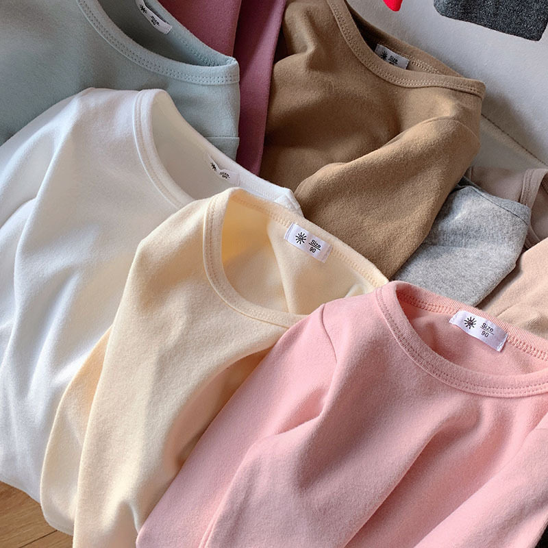 儿童纯棉秋衣男女童秋冬上衣修身长袖圆领打底衫宝宝弹力保暖内搭,淘宝优惠券,粉丝福利购,淘宝优惠卷