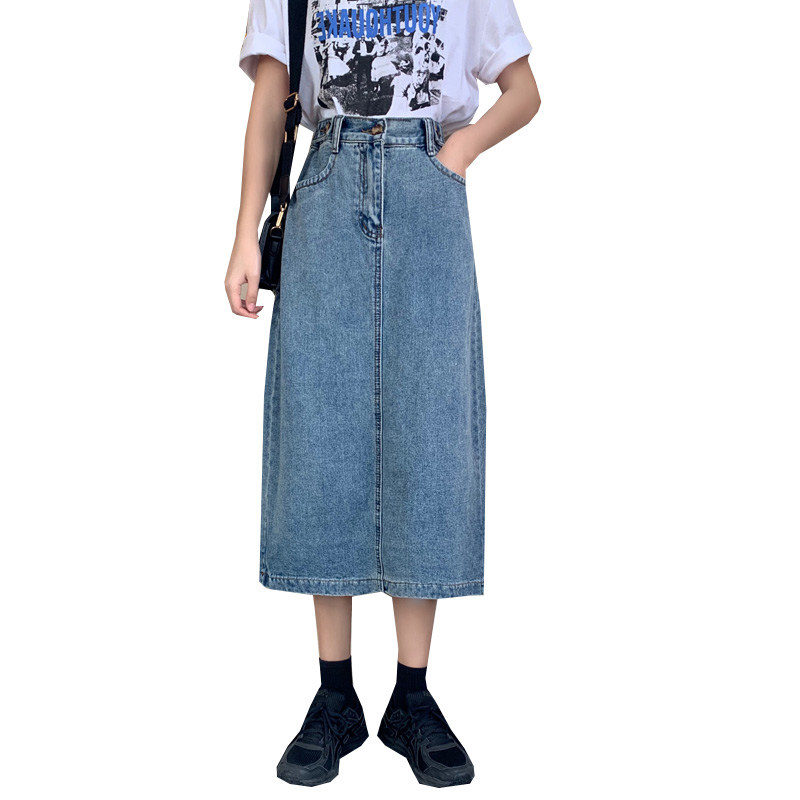 大码女装适合胖胖女孩的高腰半身裙 谷坞大码女装