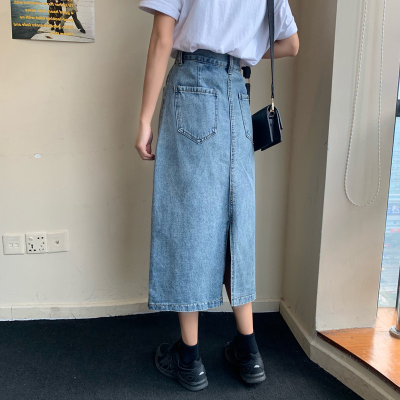 大码女装适合胖胖女孩的高腰半身裙 谷坞大码女装