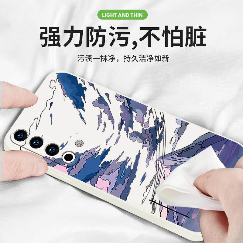 插画风景适用魅族21pro手机壳魅族20全包小清新meizu18spro小众17pro雪山文艺防摔18por硅胶17新款18xpor软套 - 图1