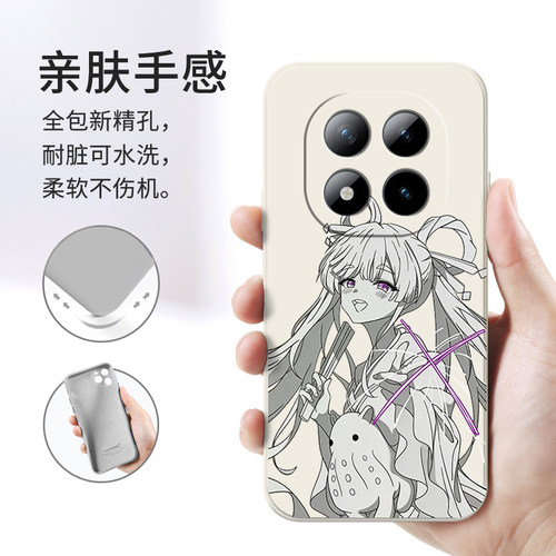 超时空辉夜姬适用红米note15pro手机壳Turbo3软套note14.13.12防摔11tpro卡通10动漫9硅胶8pro液态二次元新款 - 图0
