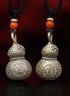 S925银黄财神葫芦吊坠