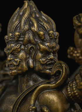 纯黄铜秽迹金刚杵佛像摆件