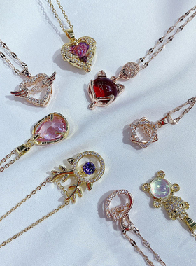 项链女锁骨链貔貅蝴蝶小众设计感玫瑰金百搭网红毛衣链安全装饰品