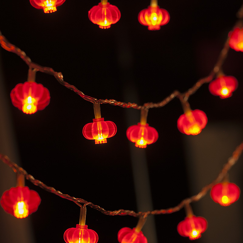 新年红灯笼小彩灯闪灯串灯满天星家用过年春节阳台装饰布置气氛灯 - 图0
