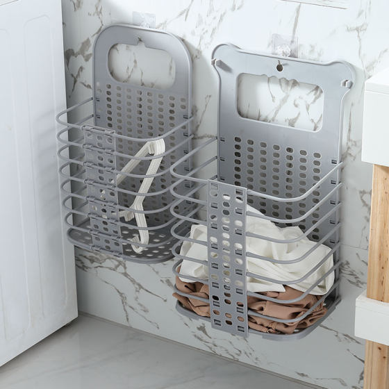 Dirty clothes storage basket foldable to save space