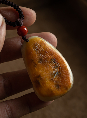 孤品和田玉·鹿鹿平安花素