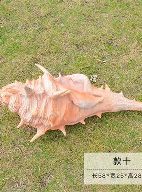 水池鲸鱼摆件玻璃钢海豚雕塑游乐园海洋馆喷泉贝壳章鱼海螺星装饰