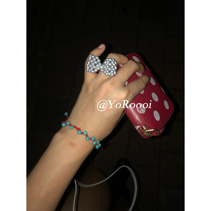 YoRoooi pearl bead bow ring
