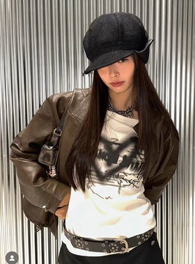 羊毛贝雷帽保暖报童帽云朵帽女