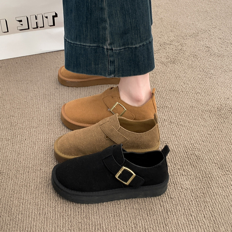 平底全包勃肯鞋女2026春季新款一脚蹬懒人鞋子休闲软底乐福豆豆鞋,淘宝优惠券,粉丝福利购,淘宝优惠卷