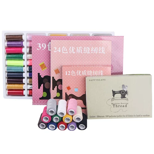 50 высококачественных швейных ниток, шва вручную, набор домохозяйств, черно -белая проволочная линия швейной одежды Домохозяйство Небольшой свиток