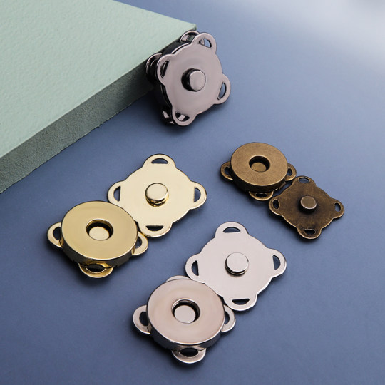 包包圆形磁吸扣免缝手缝梅花磁铁纽扣箱包强力隐形按扣强磁扣配件