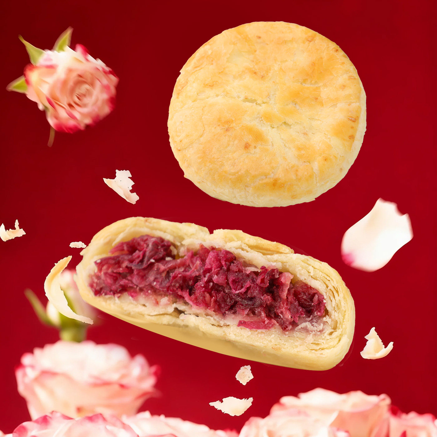 昆明冠生园昆冠现烤全麦鲜花饼礼盒300g云南特产玫瑰花饼新鲜现做,淘宝优惠券,粉丝福利购,淘宝优惠卷