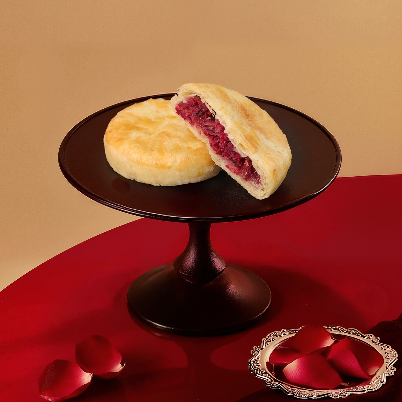 昆明冠生园昆冠现烤全麦鲜花饼礼盒300g云南特产玫瑰花饼新鲜现做,淘宝优惠券,粉丝福利购,淘宝优惠卷