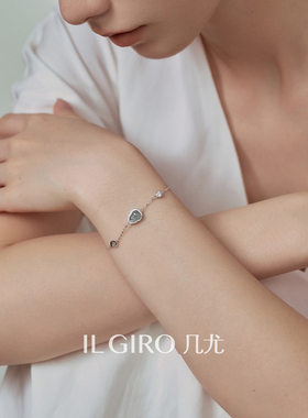 几尤纯银翡翠葫芦福禄手链