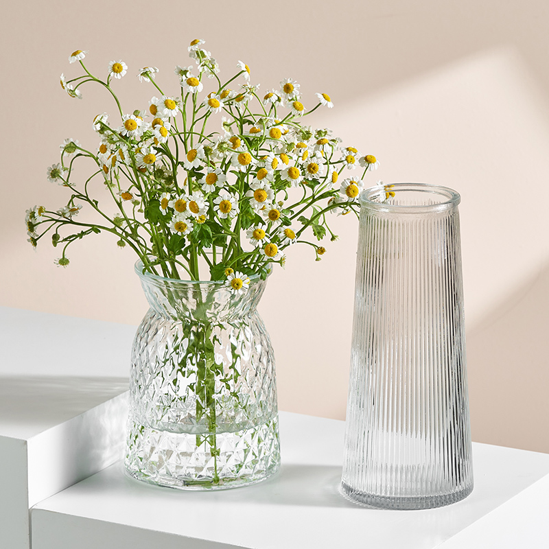 【三件套】网红北欧玻璃花瓶透明水养插花玫瑰百合富贵竹餐桌摆件,淘宝优惠券,粉丝福利购,淘宝优惠卷