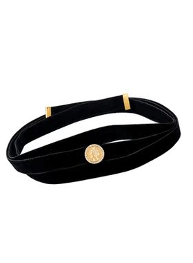 Aay钱币系列颈链女2022年新款法式气质两用发带时尚精致复古项链