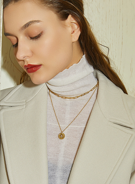 aay项链女小众轻奢叠设计感纯银