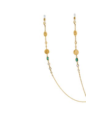 Aay钱币系列眼镜链法式轻奢小众设计感两用时尚口罩链2022年新款