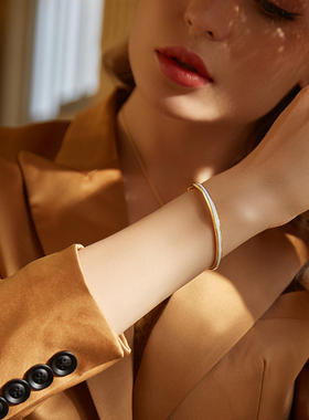 Aay手镯女小众设计感925纯银轻奢精致手环时尚百搭2021年新款银饰