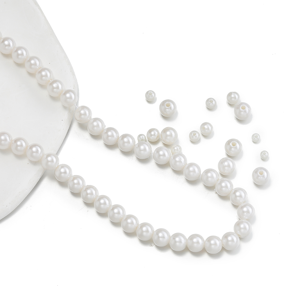 ABS塑料仿立体圆奶油珍珠辅料串珠手工diy手链项链耳饰装饰品材料 - 图1