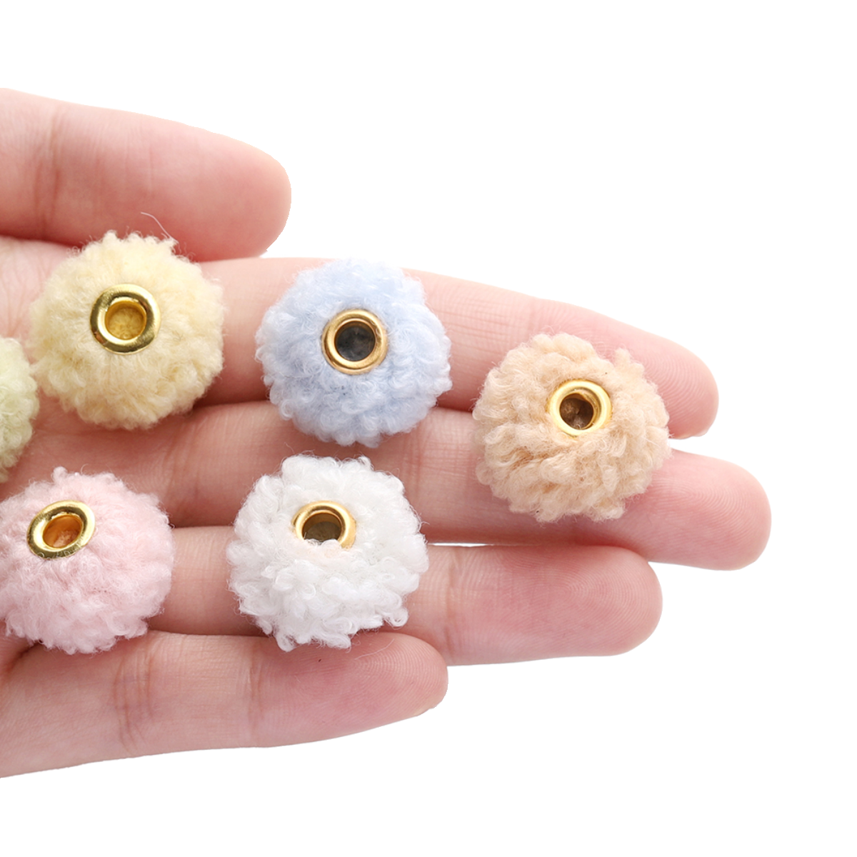 17mm泰迪绒秋冬包布大孔珠子diy耳钉毛绒包服饰穿孔毛球配饰,淘宝优惠券,粉丝福利购,淘宝优惠卷