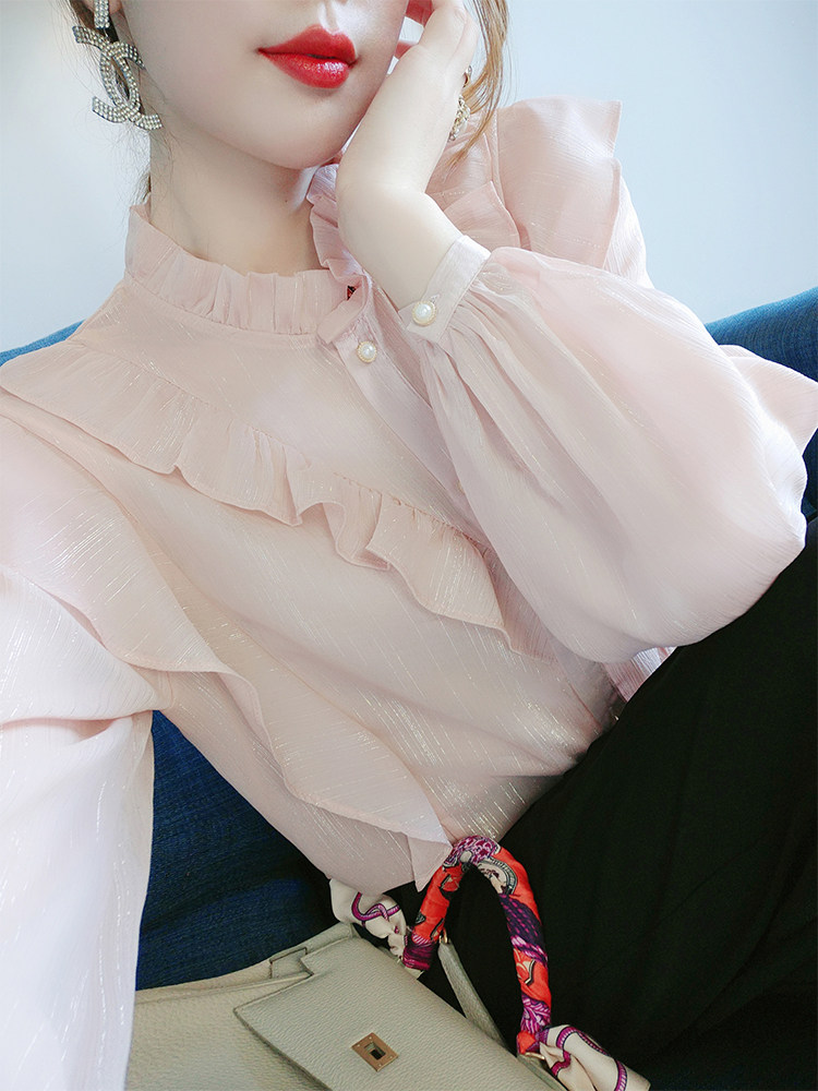 尚维洛2020早秋新款灯笼袖女衬衫 尚维洛衬衫