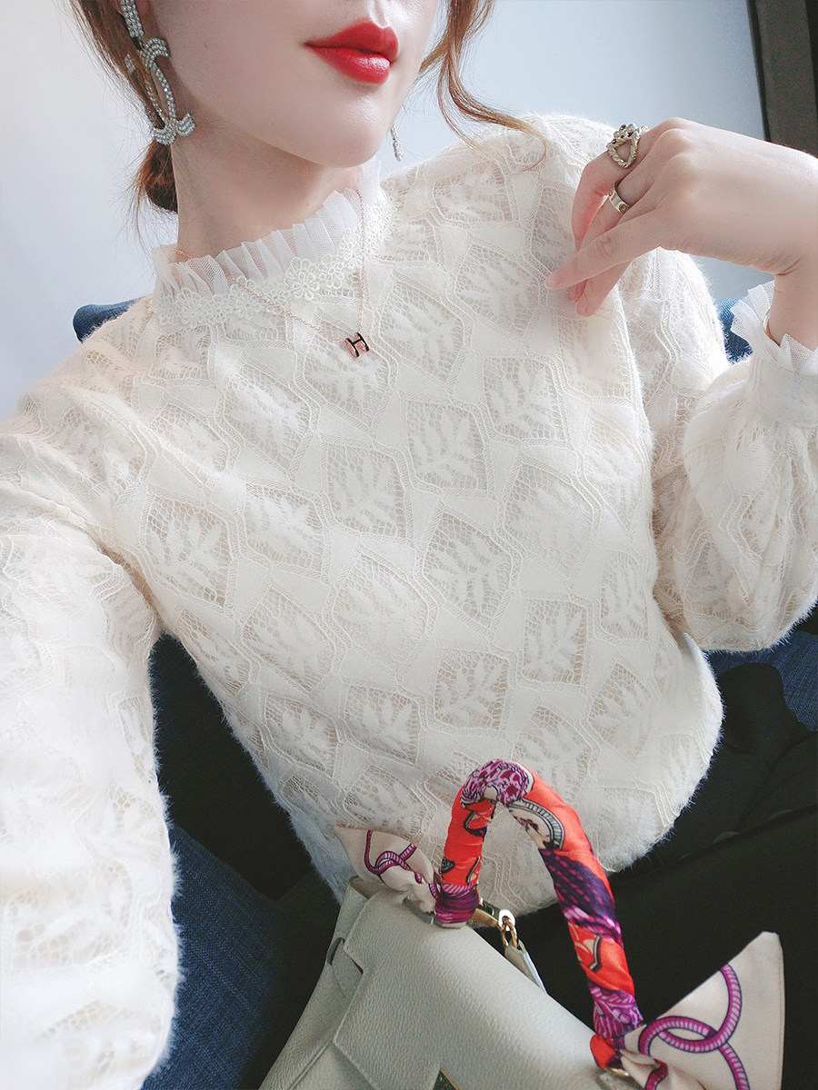 尚维洛蕾丝2020年秋冬新款打底衫 尚维洛蕾丝衫/雪纺衫