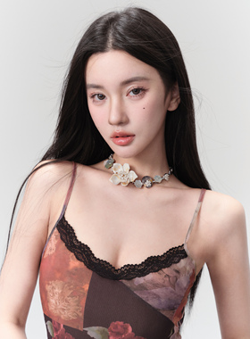 易碎商店原创天然贝母项链