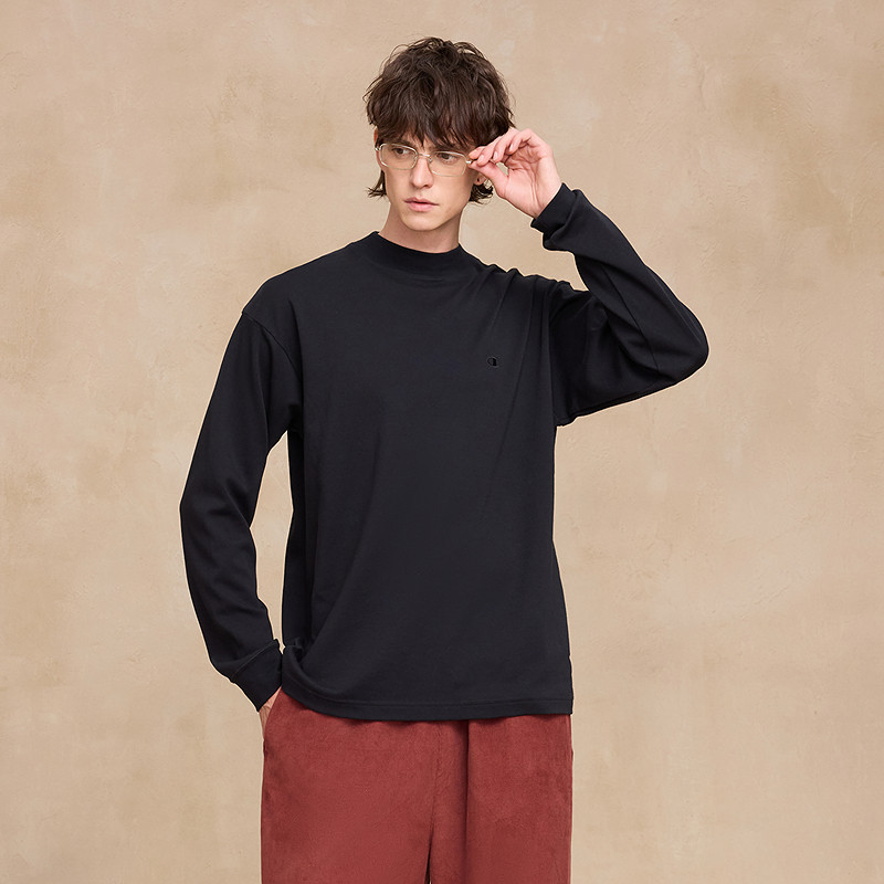 Champion冠军T恤女2025秋季新款情侣纯棉打底休闲长袖圆领上衣男,淘宝优惠券,粉丝福利购,淘宝优惠卷