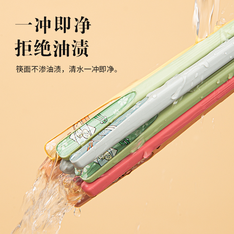筷子家用防滑合金新款防霉耐高温一人一筷抗菌家庭分餐彩色儿童快