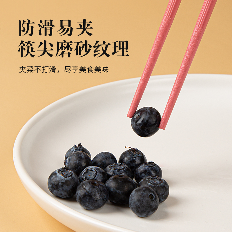筷子家用防滑合金新款防霉耐高温一人一筷抗菌家庭分餐彩色儿童快